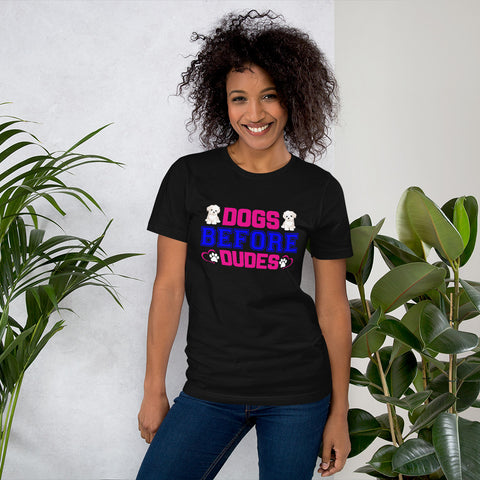 Image of Dogs Before Dudes - Cotton T-Shirt