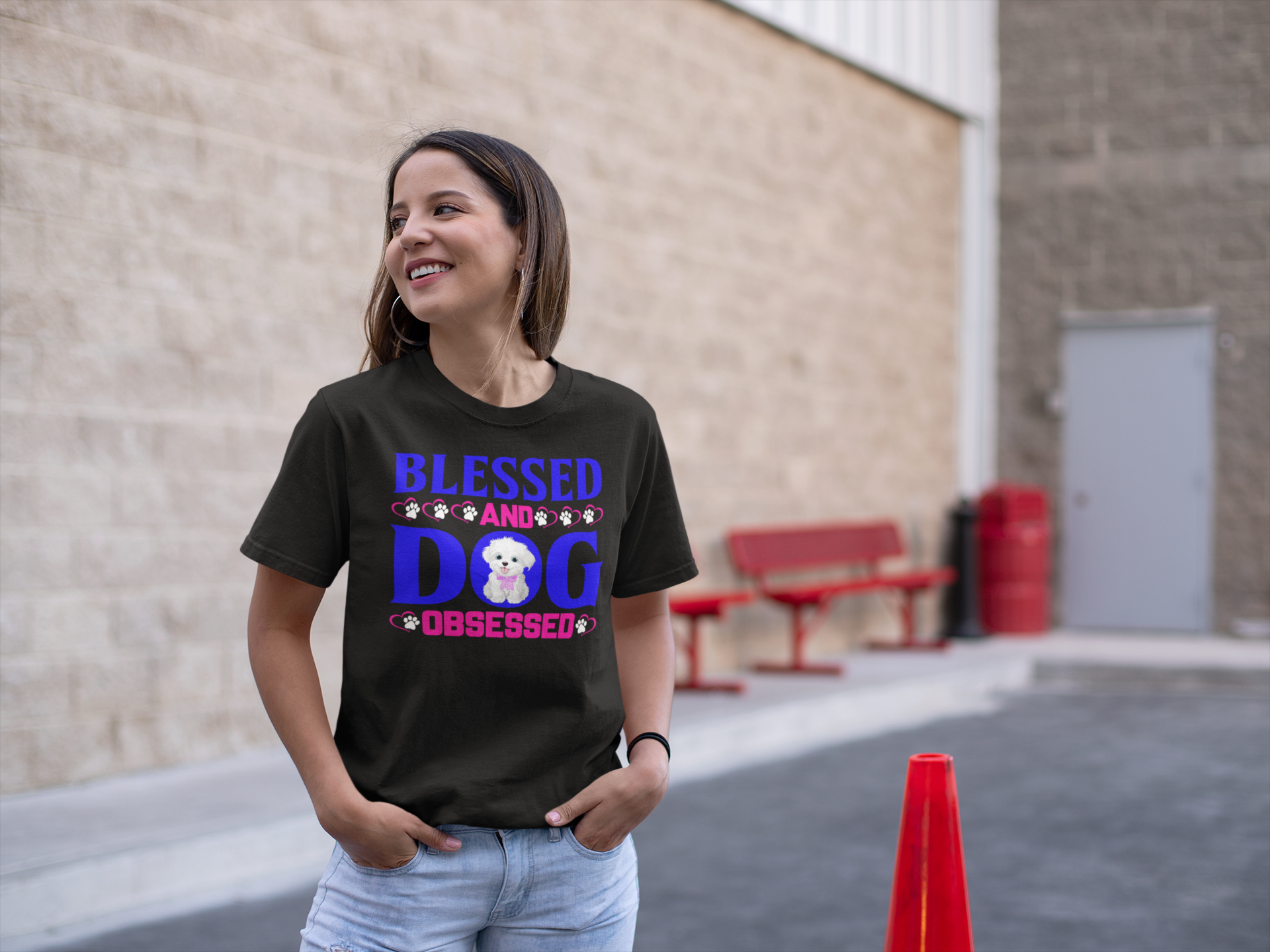 Blessed and Dog Obsessed - Cotton T-Shirt